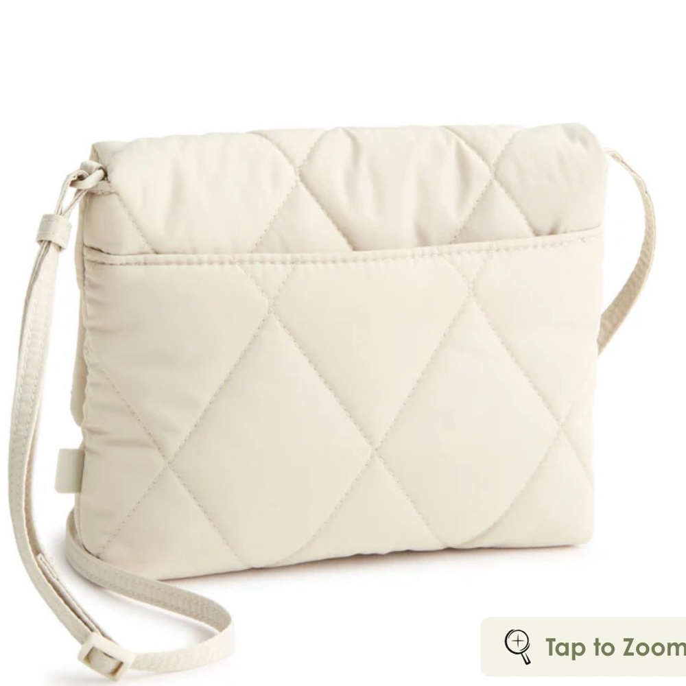 Vera Bradley Cream Quilted Flap Crossbody Bag. - Picture 2 of 5